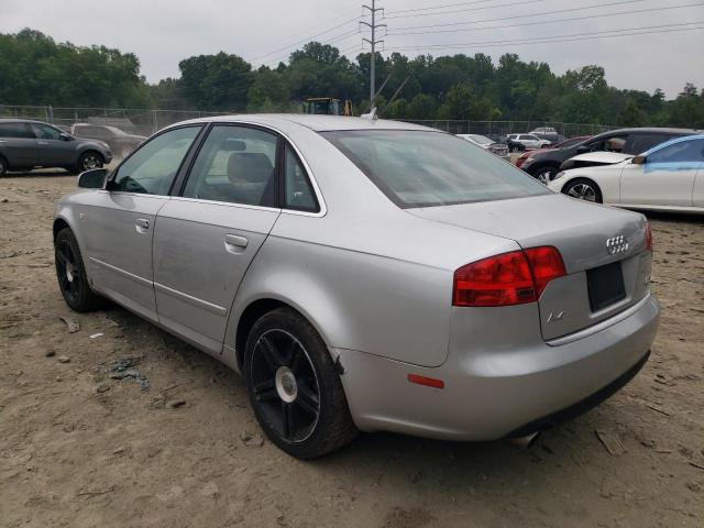 WAUDF78E77A090502 - 2007 AUDI A4 2.0T QUATTRO SILVER photo 2