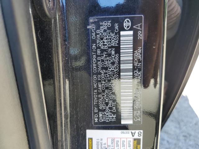 JTNBB46K973039886 - 2007 TOYOTA CAMRY HYBRID BLACK photo 12