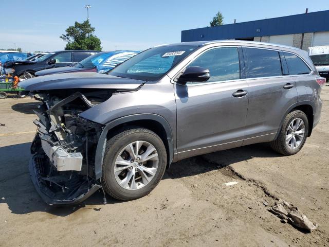 5TDJKRFH6FS157358 - 2015 TOYOTA HIGHLANDER XLE ნაცრისფერი ფოტო 1