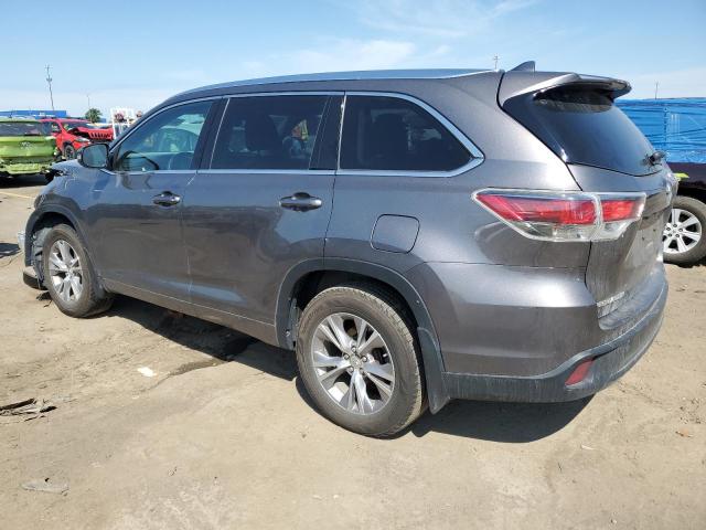 5TDJKRFH6FS157358 - 2015 TOYOTA HIGHLANDER XLE ნაცრისფერი ფოტო 2