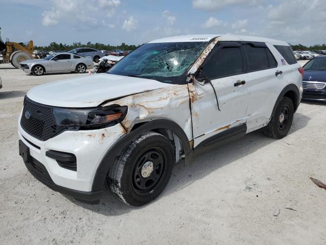 1FM5K8AB9NGA99720 - 2022 FORD EXPLORER POLICE INTERCEPTOR WHITE photo 1