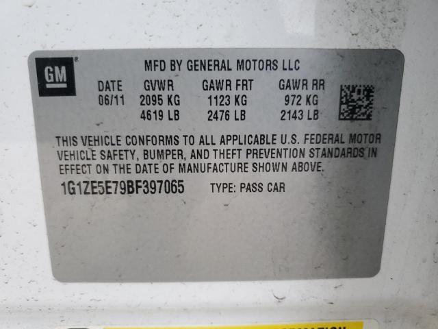 1G1ZE5E79BF397065 - 2011 CHEVROLET MALIBU LTZ თეთრი ფოტო 13