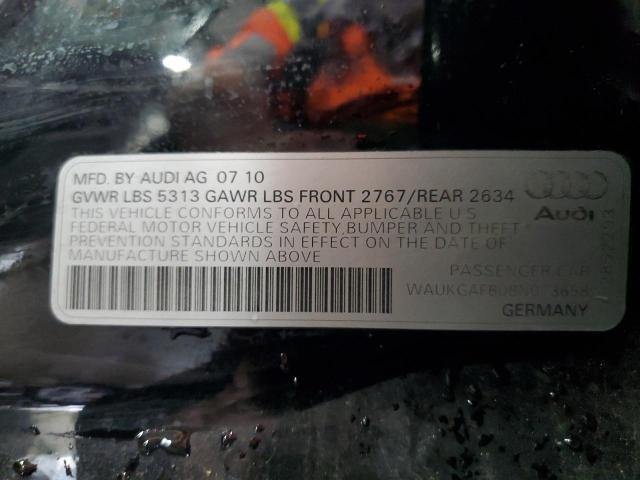 WAUKGAFB0BN013658 - 2011 AUDI A6 PRESTIGE შავი ფოტო 12