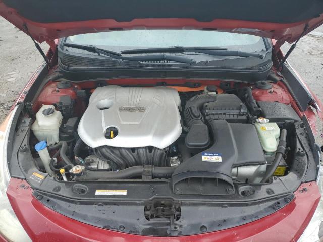 KMHEC4A41DA083729 - 2013 HYUNDAI SONATA HYBRID RED photo 11