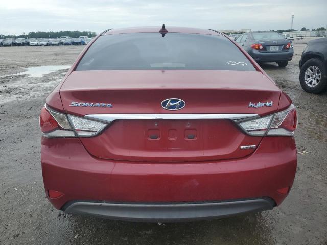 KMHEC4A41DA083729 - 2013 HYUNDAI SONATA HYBRID RED photo 6