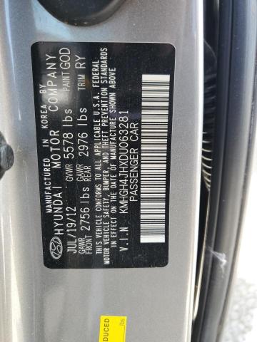 KMHGH4JHXDU063281 - 2013 HYUNDAI EQUUS SIGNATURE GRAY photo 13