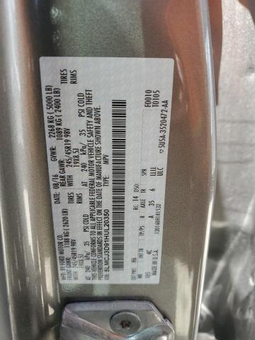 5LMCJ3D91HUL20350 - 2017 LINCOLN MKC RESERVE SILVER photo 13