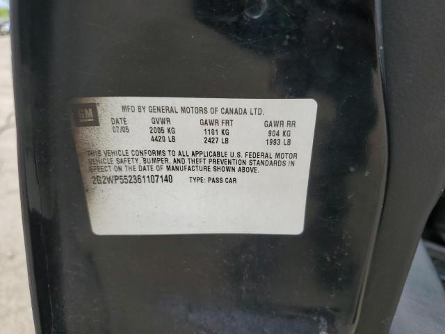 2G2WP552361107140 - 2006 PONTIAC GRAND PRIX 黑色 照片 12