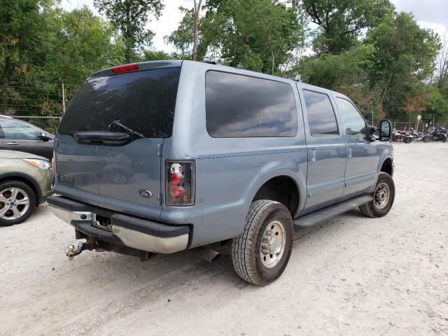 1FMSU41F91EC79438 - 2001 FORD EXCURSION XLT BLUE photo 3