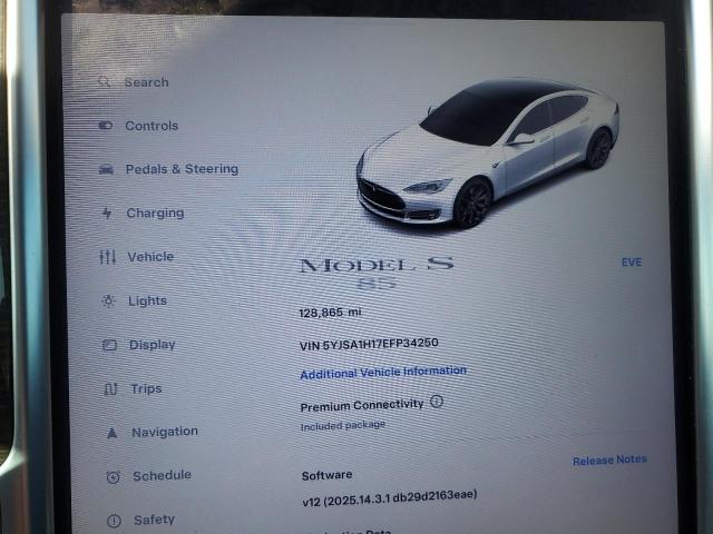 5YJSA1H17EFP34250 - 2014 TESLA MODEL S 白色 照片 9