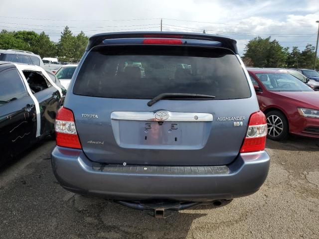 JTEEW21A660024637 - 2006 TOYOTA HIGHLANDER HYBRID BLUE photo 6