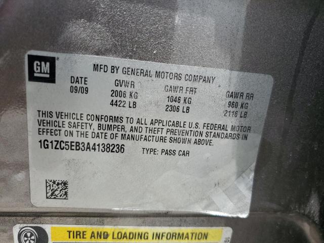 1G1ZC5EB3A4138236 - 2010 CHEVROLET MALIBU 1LT 棕色 照片 12