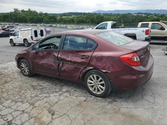 2HGFB2F88CH531431 - 2012 HONDA CIVIC EX MAROON photo 2