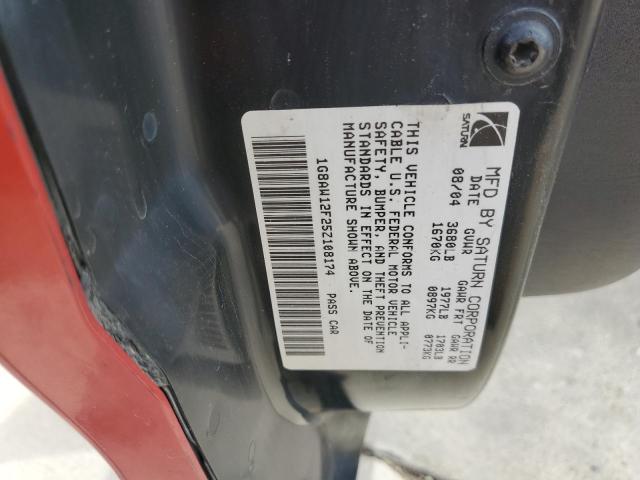1G8AW12F25Z108174 - 2005 SATURN ION LEVEL 3 RED photo 13