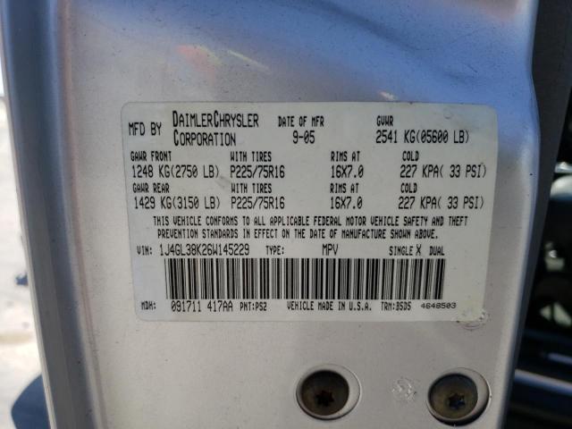 1J4GL38K26W145229 - 2006 JEEP LIBERTY RENEGADE SILVER photo 14