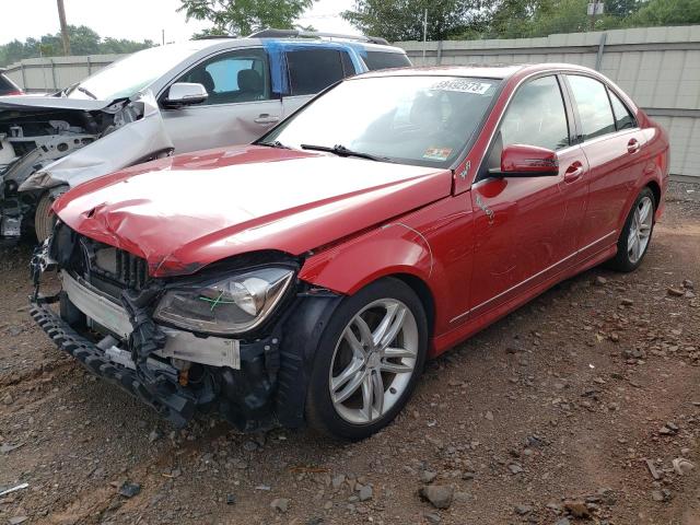 WDDGF8AB3DR262890 - 2013 MERCEDES-BENZ C 300 4MATIC RED photo 1