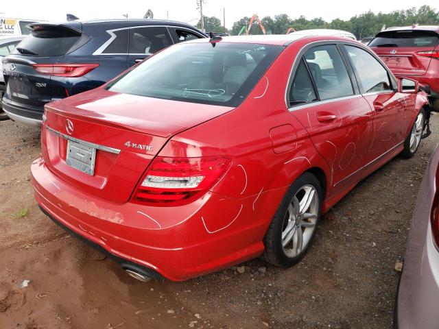 WDDGF8AB3DR262890 - 2013 MERCEDES-BENZ C 300 4MATIC RED photo 3