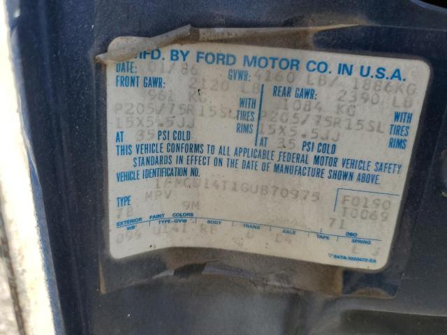 1FMCU14T1GUB70975 - 1986 FORD BRONCO II BLUE photo 13