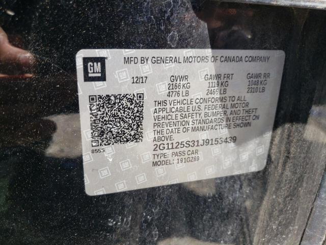 2G1125S31J9153439 - 2018 CHEVROLET IMPALA PREMIER Qara foto 12