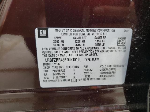 LRBFZRR45PD021910 - 2023 BUICK ENVISION AVENIR BLACK photo 12