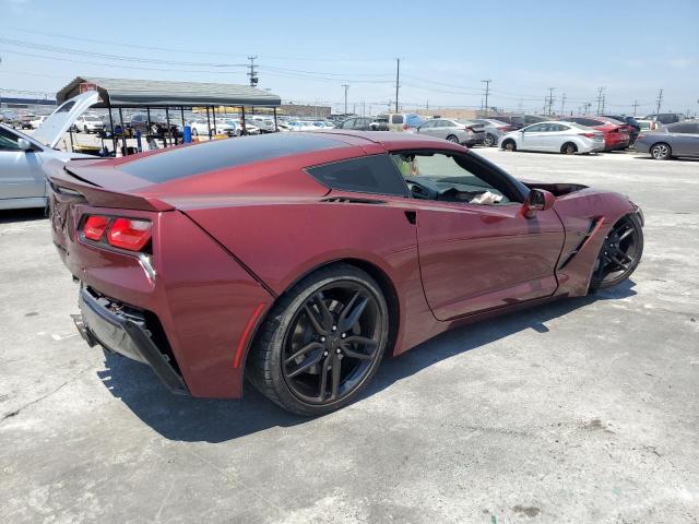 1G1YH2D77H5108637 - 2017 CHEVROLET CORVETTE STINGRAY Z51 1LT BURGUNDY photo 3