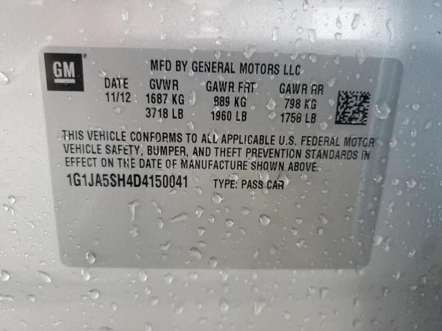 1G1JA5SH4D4150041 - 2013 CHEVROLET SONIC LS 银色 照片 13