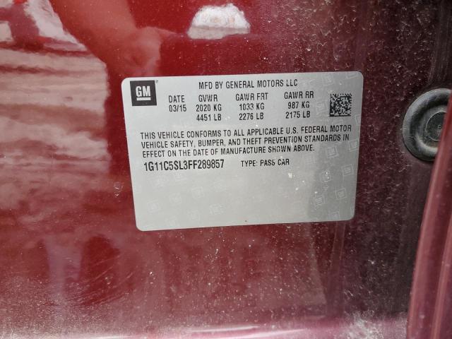 1G11C5SL3FF289857 - 2015 CHEVROLET MALIBU 1LT 勃艮第红 照片 13