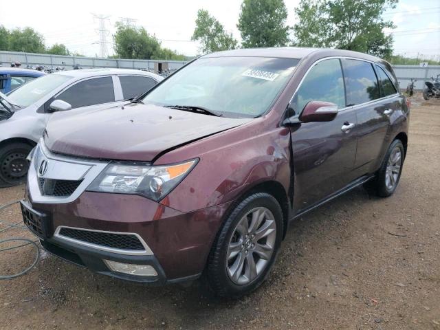 2HNYD2H73AH500097 - 2010 ACURA MDX ADVANCE BURGUNDY photo 1