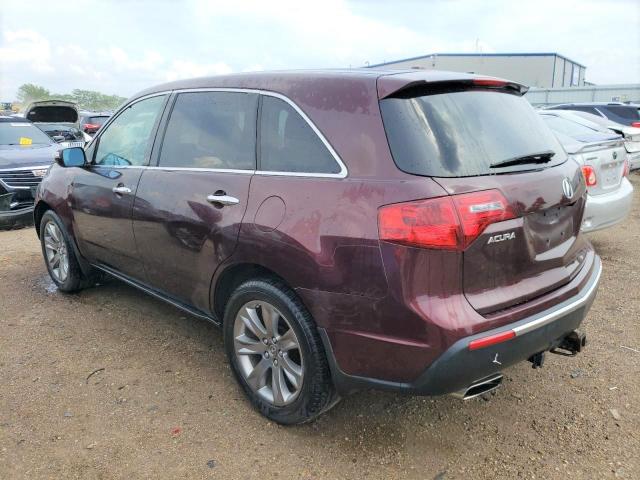 2HNYD2H73AH500097 - 2010 ACURA MDX ADVANCE BURGUNDY photo 2