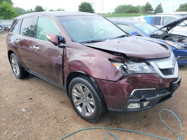 2HNYD2H73AH500097 - 2010 ACURA MDX ADVANCE BURGUNDY photo 4