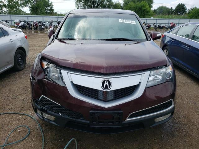 2HNYD2H73AH500097 - 2010 ACURA MDX ADVANCE BURGUNDY photo 5