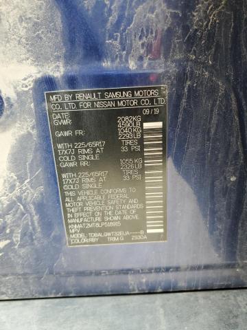 KNMAT2MT8LP518915 - 2020 NISSAN ROGUE S BLUE photo 13