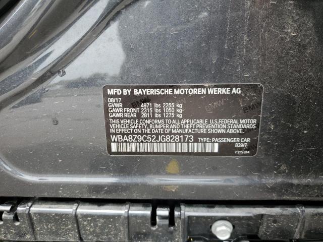 WBA8Z9C52JG828173 - 2018 BMW 330 XIGT CHARCOAL photo 13