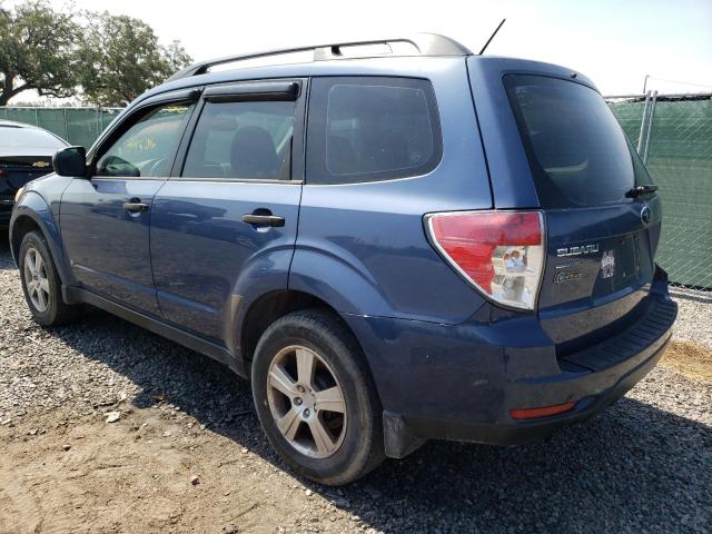 JF2SHABC4BH758086 - 2011 SUBARU FORESTER 2.5X BLUE photo 2