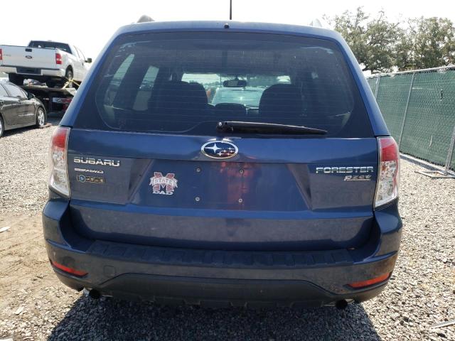 JF2SHABC4BH758086 - 2011 SUBARU FORESTER 2.5X BLUE photo 6