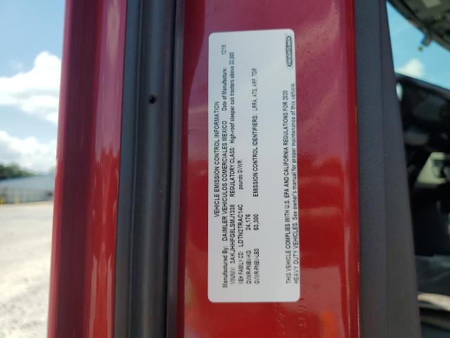 3AKJHHFG8LSMJ1338 - 2020 FREIGHTLINER CASCADIA 1 红色 照片 10