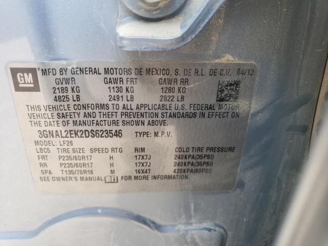 3GNAL2EK2DS623546 - 2013 CHEVROLET CAPTIVA LS 蓝色 照片 12