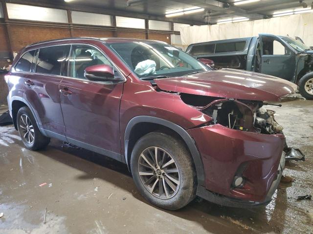 5TDJZRFH4KS713608 - 2019 TOYOTA HIGHLANDER SE MAROON photo 4