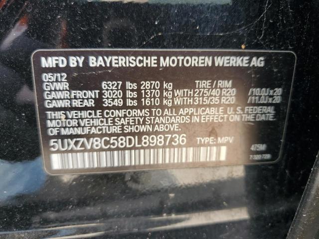 5UXZV8C58DL898736 - 2013 BMW X5 XDRIVE50I BLACK photo 13