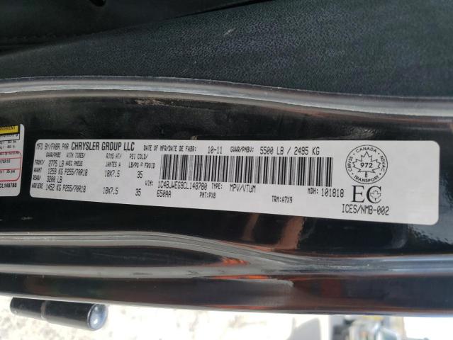 1C4BJWEG9CL148780 - 2012 JEEP WRANGLER UNLIMITED SAHARA BLACK photo 12