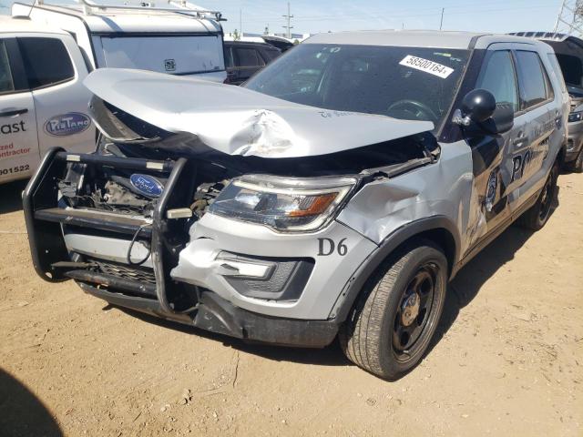 1FM5K8AR6HGC56668 - 2017 FORD EXPLORER POLICE INTERCEPTOR SILVER photo 1