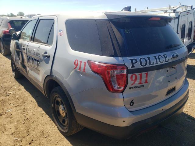 1FM5K8AR6HGC56668 - 2017 FORD EXPLORER POLICE INTERCEPTOR SILVER photo 2