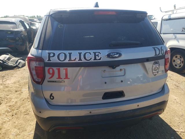 1FM5K8AR6HGC56668 - 2017 FORD EXPLORER POLICE INTERCEPTOR SILVER photo 6