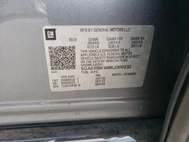 5GAERBKW8KJ300232 - 2019 BUICK ENCLAVE ESSENCE 灰色 照片 12