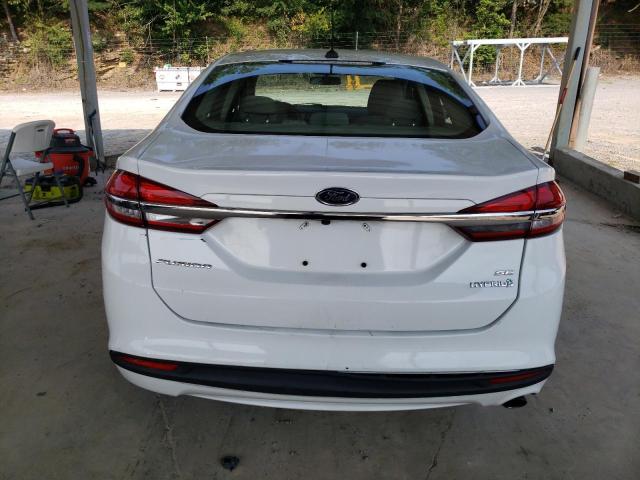 3FA6P0LU2JR173210 - 2018 FORD FUSION SE HYBRID WHITE photo 6