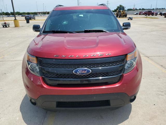 1FM5K8GT1FGB96055 - 2015 FORD EXPLORER SPORT RED photo 5