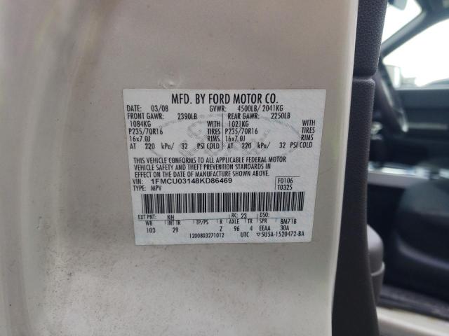 1FMCU03148KD86469 - 2008 FORD 1220 XLT SILVER photo 14