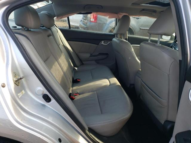 19XFB2F95DE087591 - 2013 HONDA CIVIC EXL ვერცხლისფერი ფოტო 10