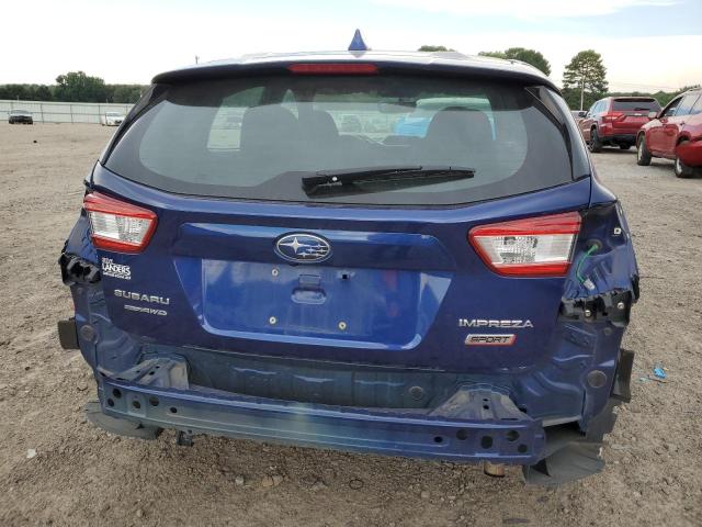 4S3GTAK67J3704192 - 2018 SUBARU IMPREZA SPORT BLUE photo 6