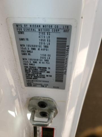 3N63M0ZN4HK705868 - 2017 CHEVROLET CITY EXPRE LT 白色 照片 12